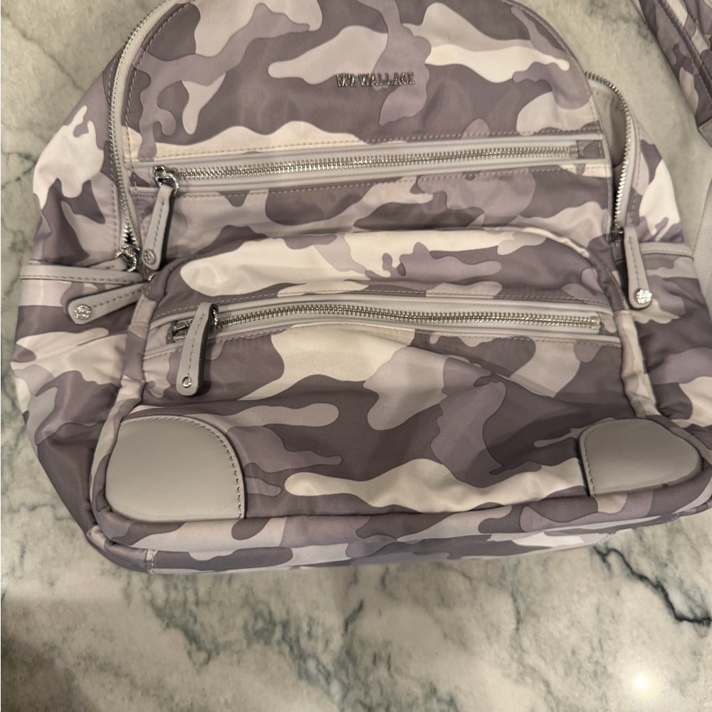 MZ Wallace Gray Camouflage Backpack like new